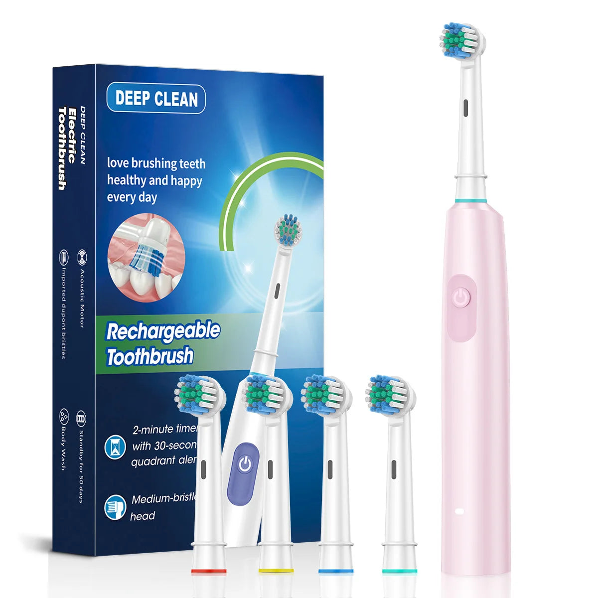 Brosse à dents oscillante SONIC PLAKAWAY, IPX7, ABS, logo personnalisable, rechargeable