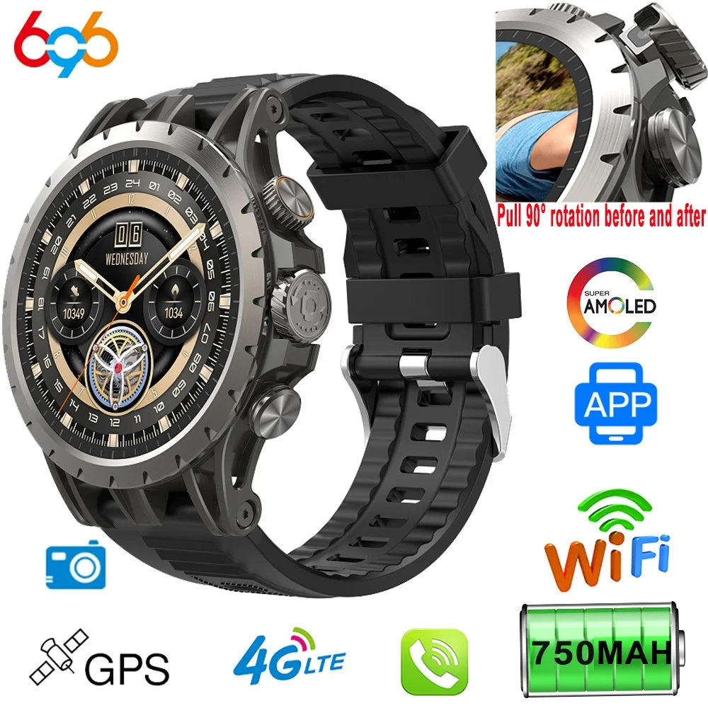 Montre connectée Q85 4G LTE 2026 – GPS, Caméra HD, Appel Vidéo, SIM & Android Sport