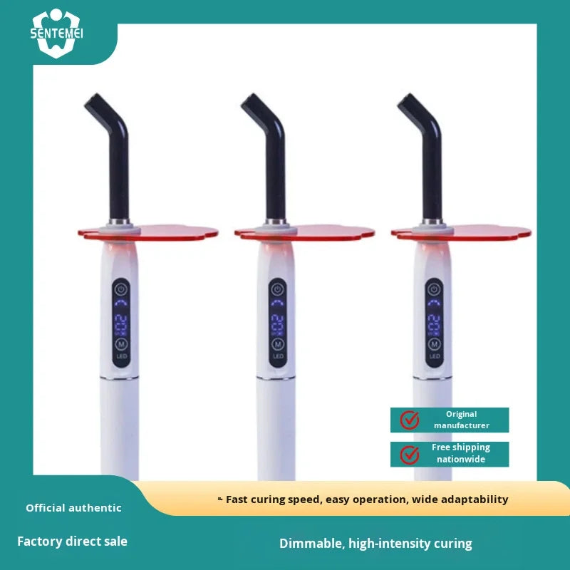 Lampe dentaire photosensible LED pour adultes, classe I, rechargeable, réglable, à brancher.