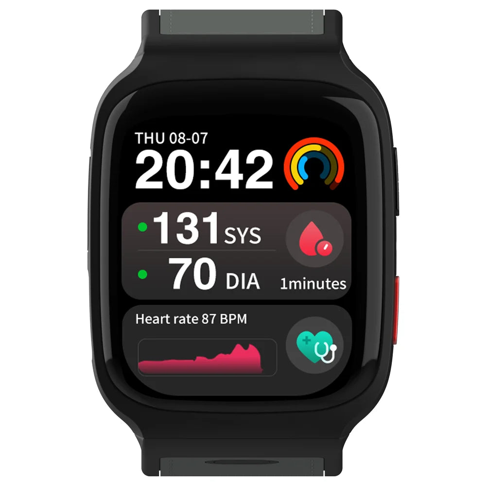 Montre Senior Wonlex HW20 – 4G, GPS, Tensiomètre Air Pump, SOS & Détection Chute