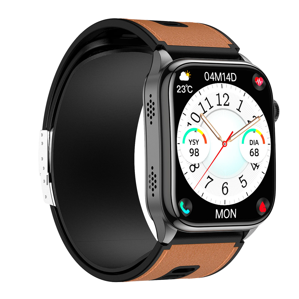 Montre Santé Wonlex MF30 – Tensiomètre Pompe à Air, ECG, NFC, AMOLED & SOS