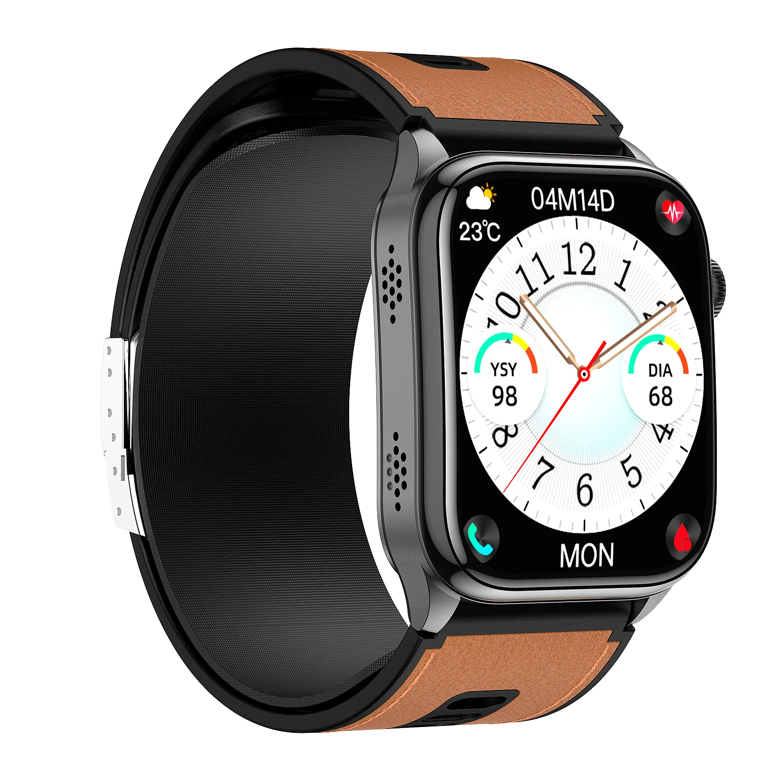 Montre Santé Wonlex MF30 – Tensiomètre Pompe à Air, ECG, NFC, AMOLED & SOS