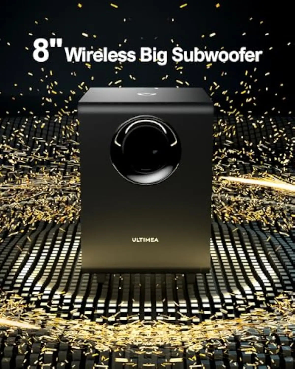 Barre de son ULTIMEA 7.1.4 – Audio spatial 360°, 4 haut-parleurs orientables HP, Dolby et HDMI eARC