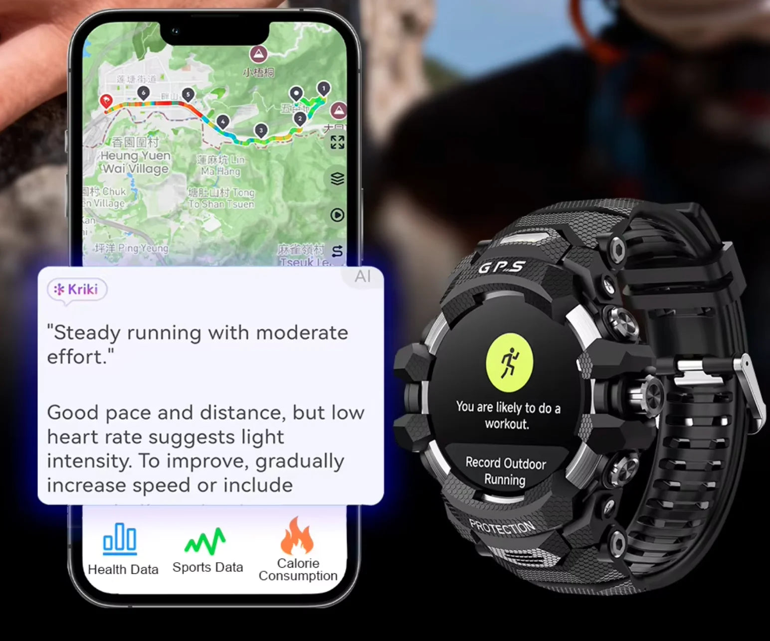 Montre connectée Android GPS – TikTok, YouTube, Réseaux Sociaux & Suivi Sport