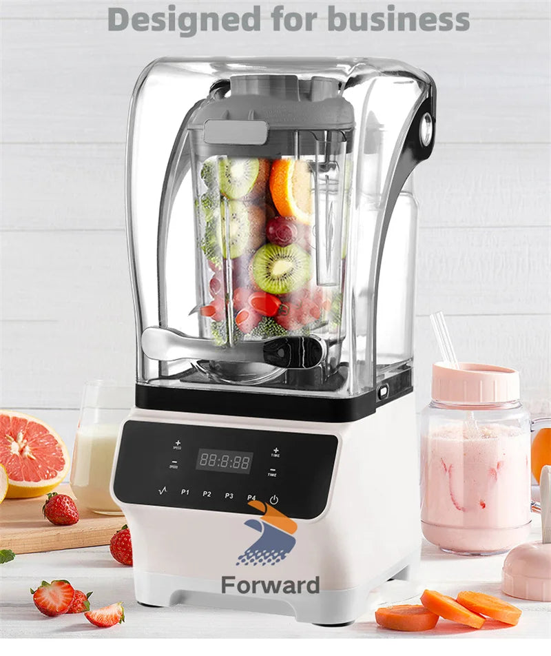 Mixeur à glace professionnel 1,6 L sans BPA, certifié CE, moteur en cuivre pur, usage domestique et extérieur, robot culinaire haute puissance