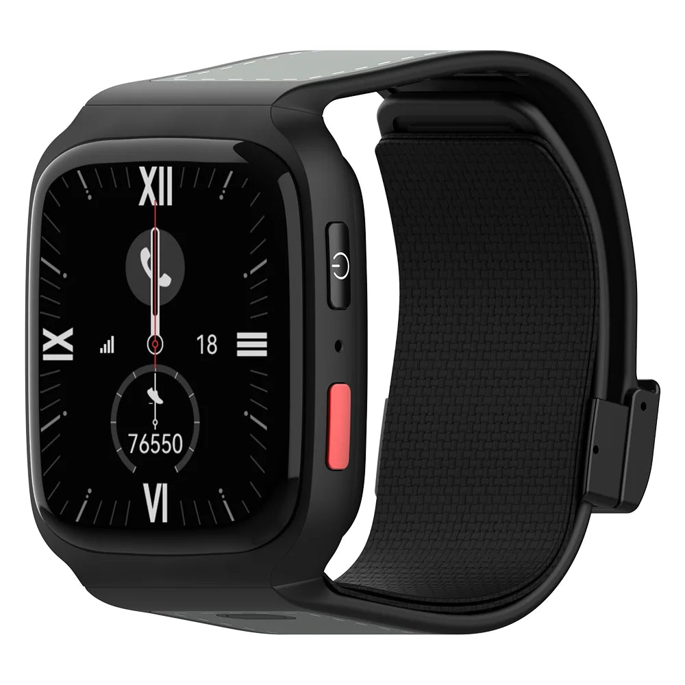 Montre Senior Wonlex HW20 – 4G, GPS, Tensiomètre Air Pump, SOS & Détection Chute