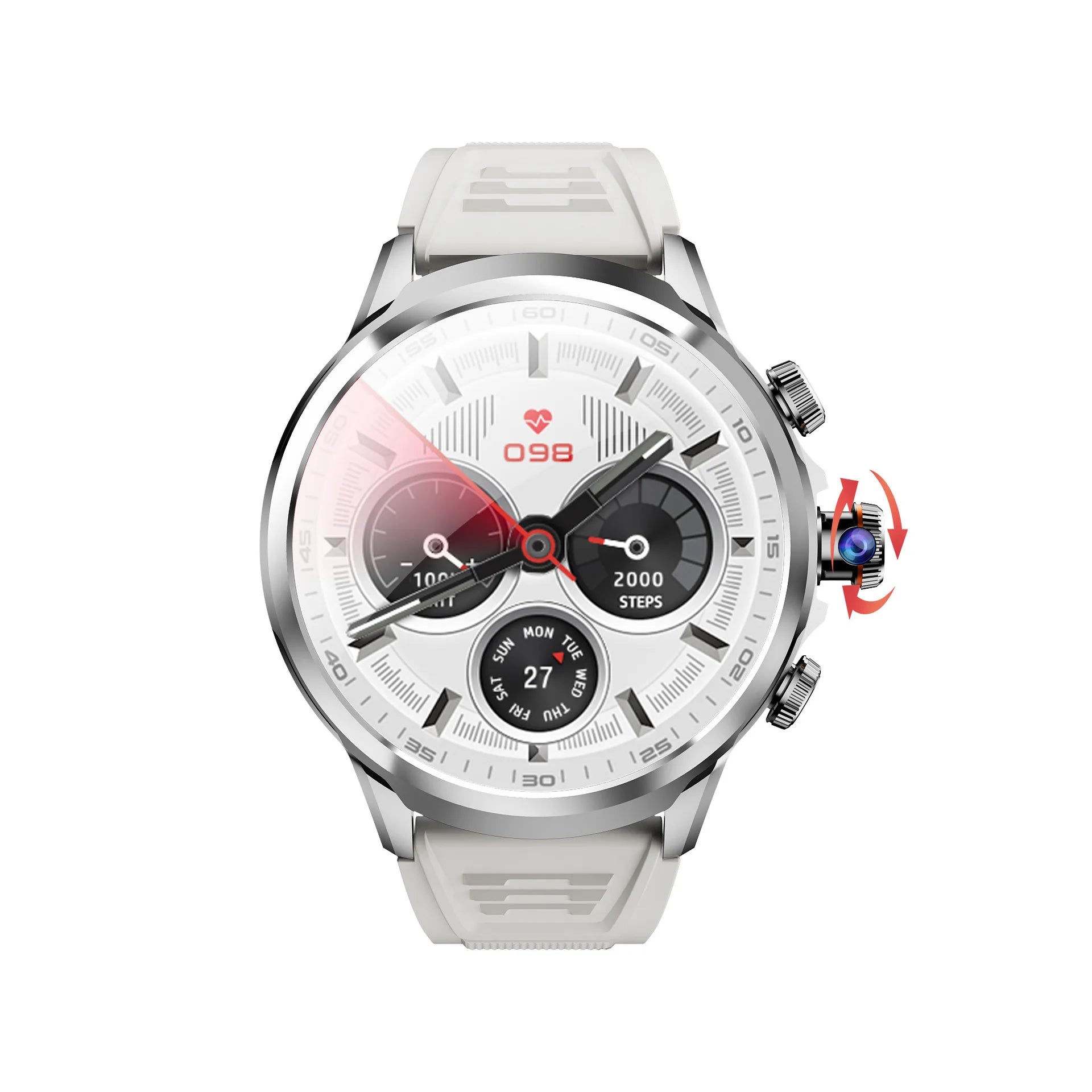 Montre connectée H18 4G – 8+128 Go, WiFi, GPS, Caméra HD, Appel Vidéo & 900mAh | IP67