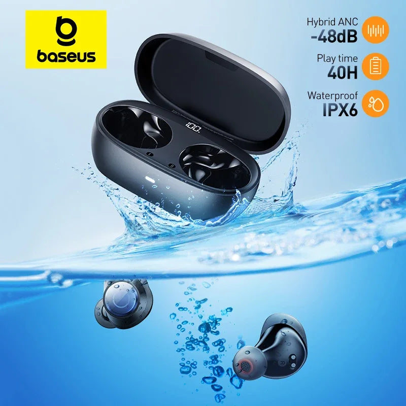 Écouteurs Baseus Bowie MA10 Pro – ANC 48dB, Bluetooth 5.3, 40h & IPX6