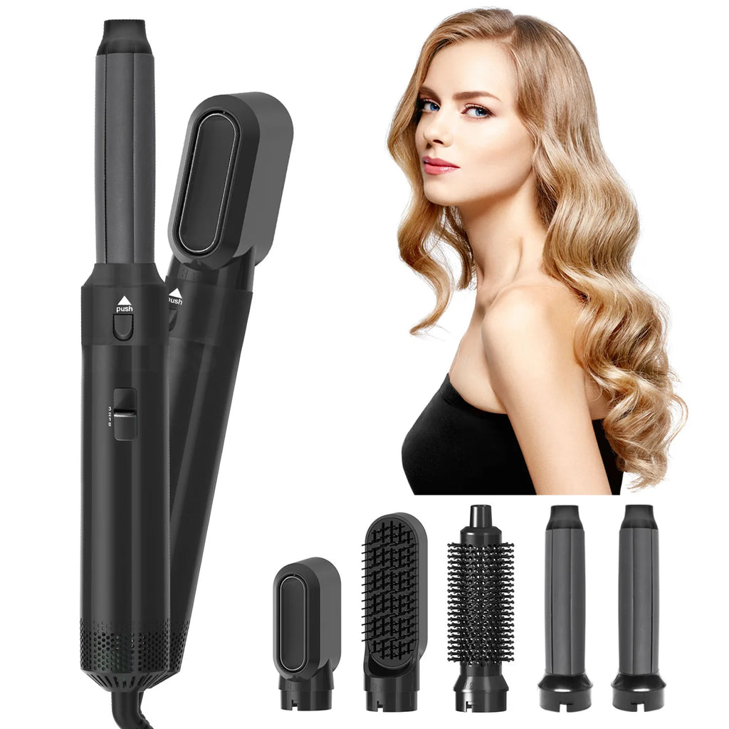 Brosse sèchoir 5 en 1 OEM, ionique, 1000 W, moteur CC 110 000 tr/min, lissage/bouclage/séchage