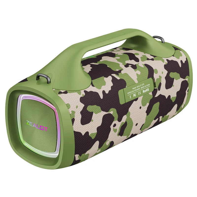 Enceinte Outdoor Zealot S79 – 100 W, IPX6, Bluetooth 5.4, LED RGB et Karaoké