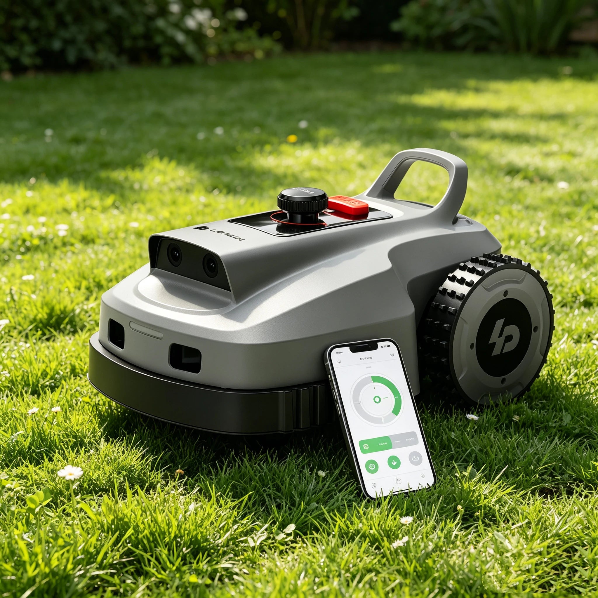 Robot tondeuse LOPKIN L2500, largeur de coupe 24 cm, 4G Net-RTK, étanche IPX6, contrôle par application intelligente