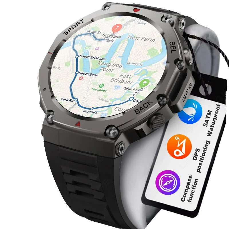 Montre LIGE BWDM58 – GPS Satellite, AMOLED, Boussole, SOS & 5ATM | AndroidiOS