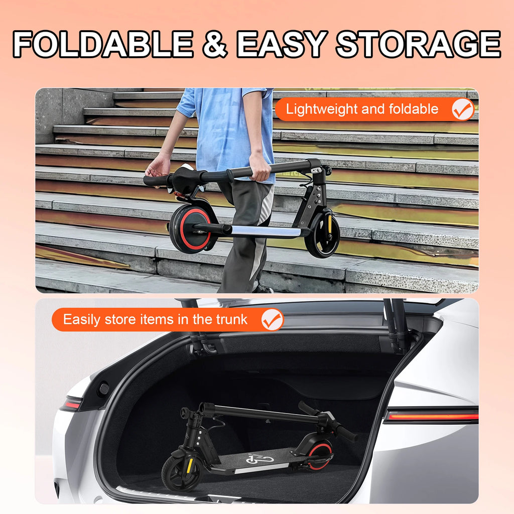 Trottinette électrique enfant Emoko A34, 130 W, batterie 21,6 V, autonomie 10 km, pour 6-12 ans