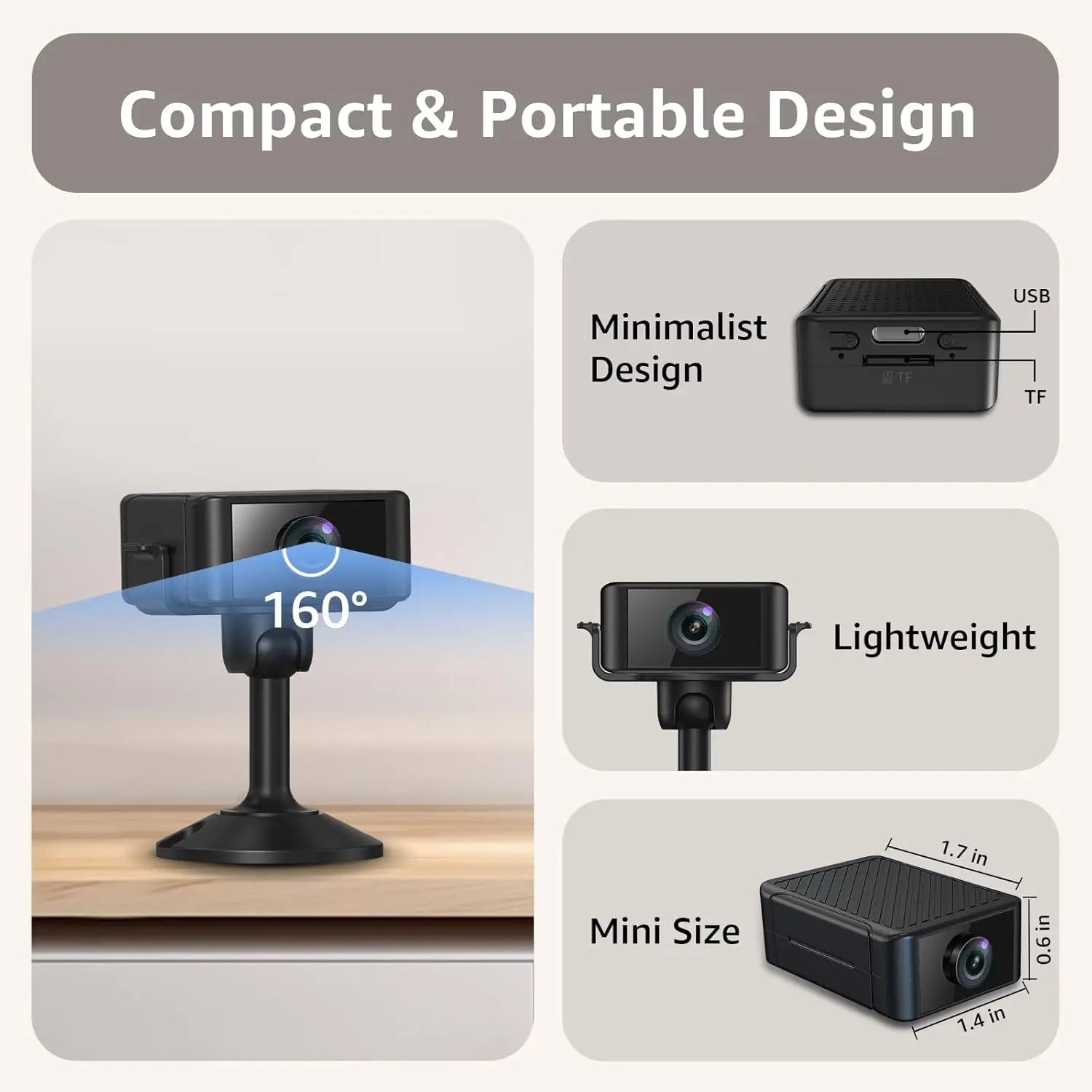 Caméra intérieure OIKAY S22, 3 MP, WiFi/Bluetooth, vision nocturne, O-KAM Pro