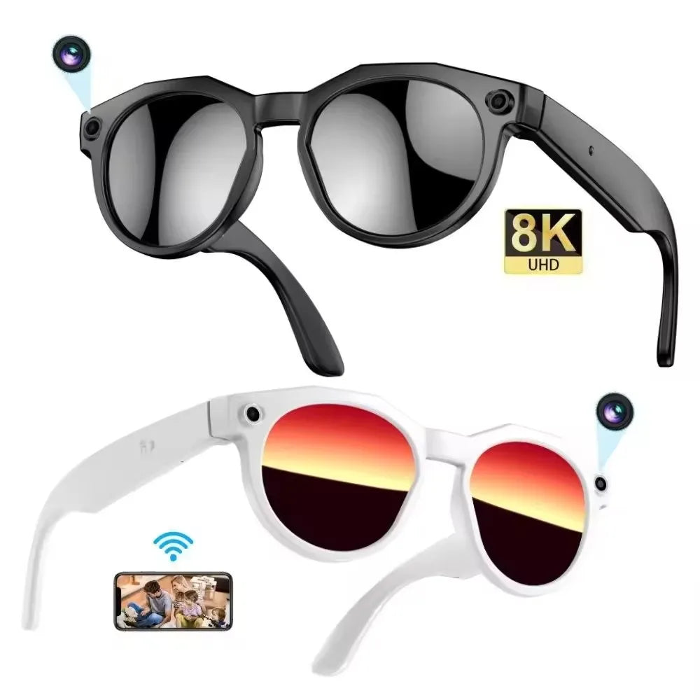Lunettes IA OMNISIGHT W611 – Caméra 8MP, Traduction Vocale & WiFi | IPX6