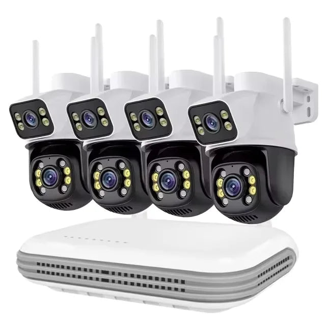 Kit vidéosurveillance WiFi 4 canaux NVR IC04CH, IP66, H.265, vision nocturne, iCSee