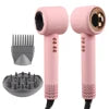 Sèche-cheveux sans balais double tension haute vitesse avec support, brosse lissante multifonction pour une utilisation en extérieur, sèche-cheveux OEM basse consommation.