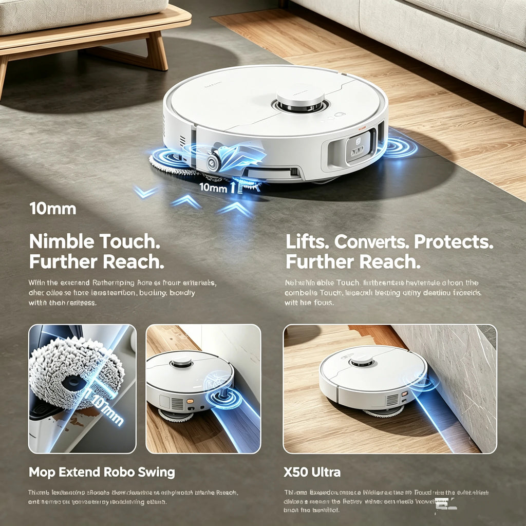 Robot aspirateur Dreame L50 PRO Ultra, 19 500 Pa, navigation LDS+Vslam, autonomie 180 min, sans balais