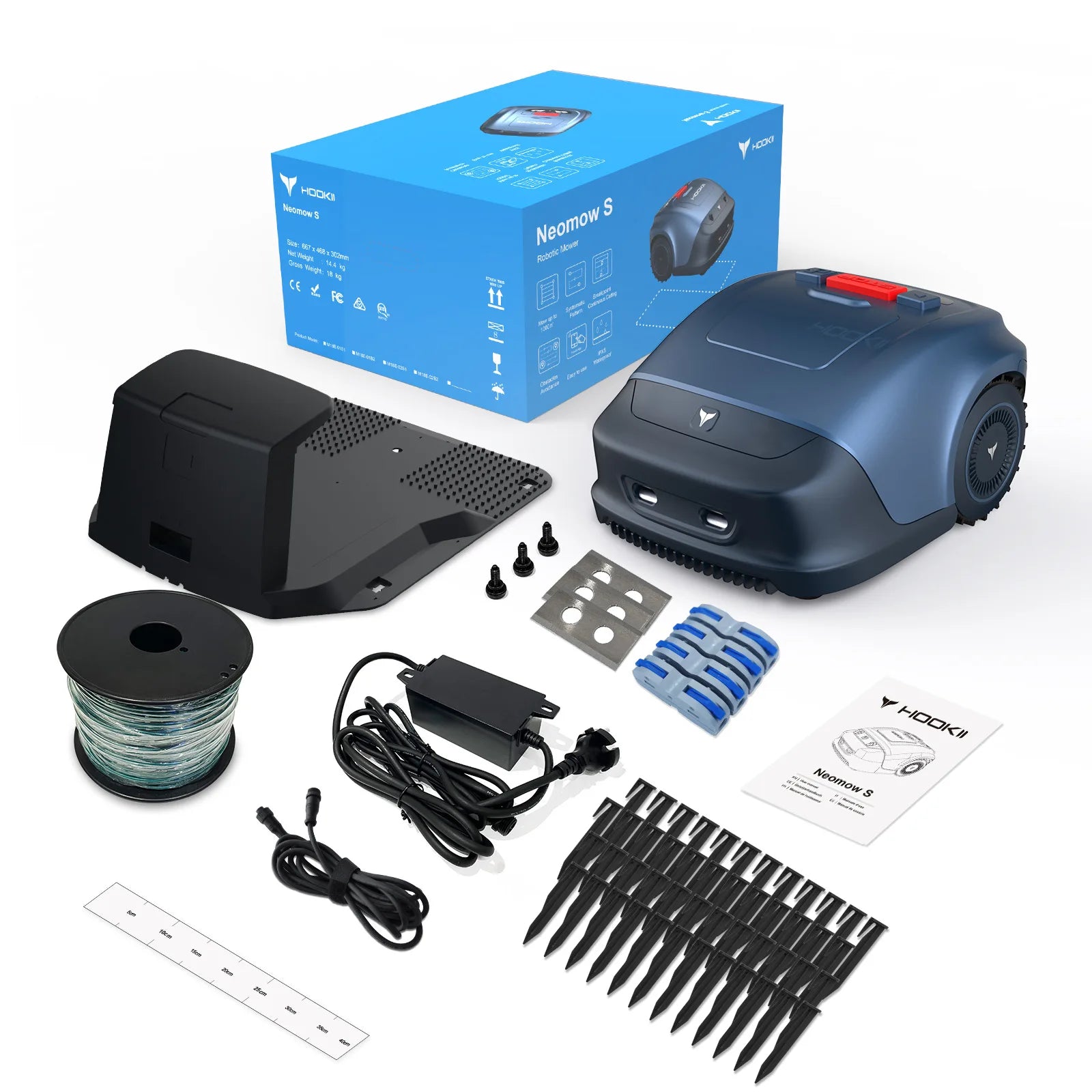Tondeuse à gazon robotisée électrique sans fil entièrement automatique télécommandée, robot de taille alimenté par batterie, application mobile Path