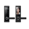 Serrure de porte d'entrée intelligente Tuya avec reconnaissance faciale et empreinte numérique, stockage cloud et sonnette intégrée pour aluminium, bois, verre et acier