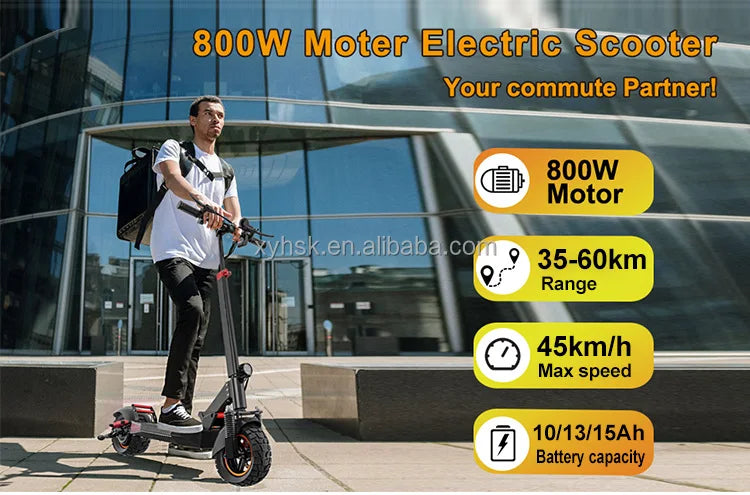 Trottinette électrique pliable pour adultes avec grande autonomie et vitesse réglable pour les déplacements urbains