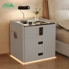 Table de Nuit Wayon – Verrou Digital, Charge Sans Fil, Enceinte BT & 3 Tiroirs