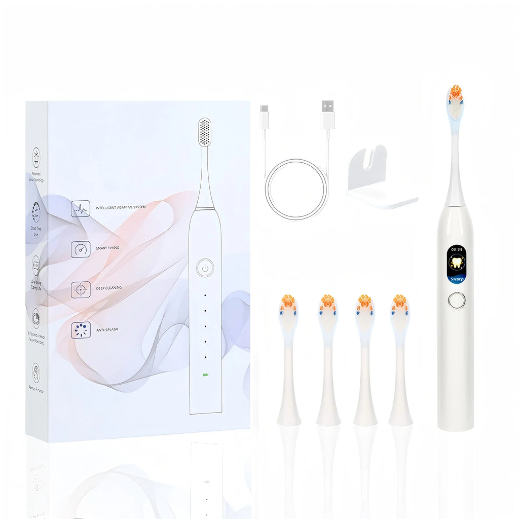 Nouveautés 2026 : Kit de blanchiment dentaire, brosse à dents électrique intelligente vibrante automatique avec écran tactile portable.