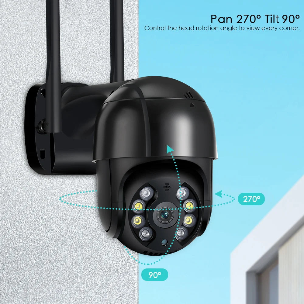 Caméra de sécurité BESDER sans fil Wi-Fi PTZ IP 1080p avec détection de mouvement IA, pour la surveillance de votre domicile ou de votre extérieur.