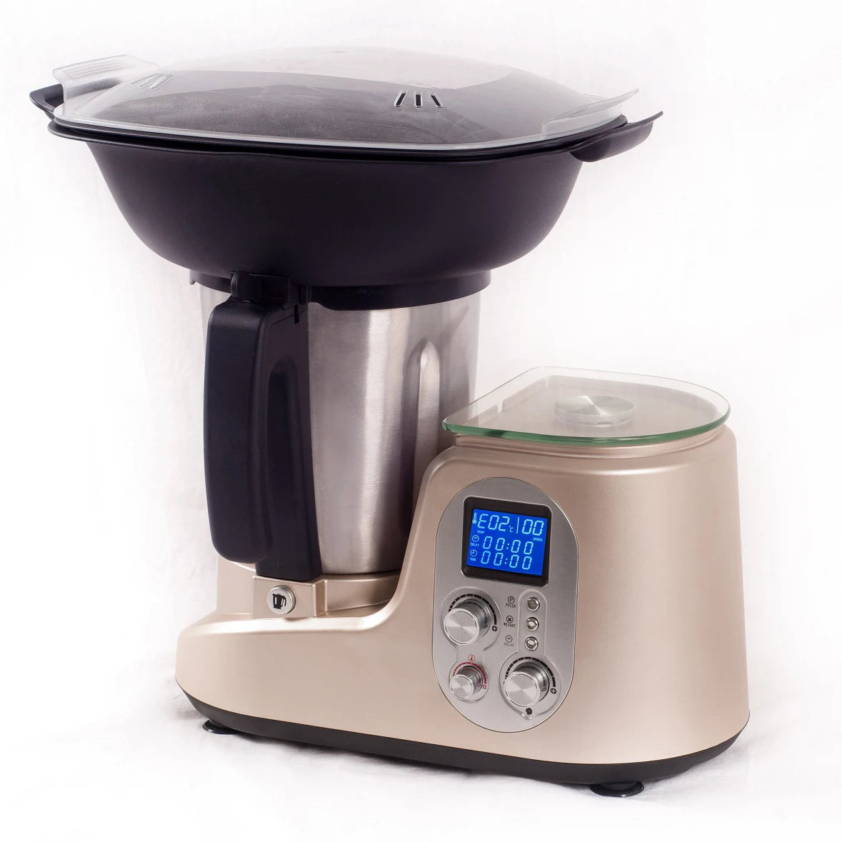 Robot culinaire électrique multifonction 10 vitesses, capacité 3,5 L, portable, pour la cuisine : mixage, broyage, hachage, acier inoxydable 304