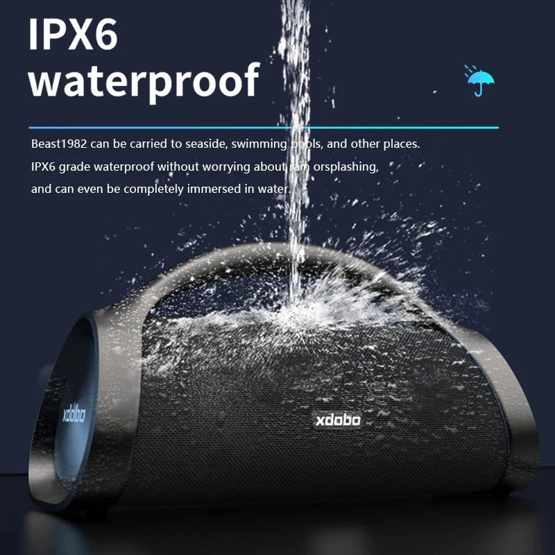 Enceinte Karaoké XDOBO 120W – IPX6, Bluetooth 5.3, 2 Micros Sans Fil & 10h