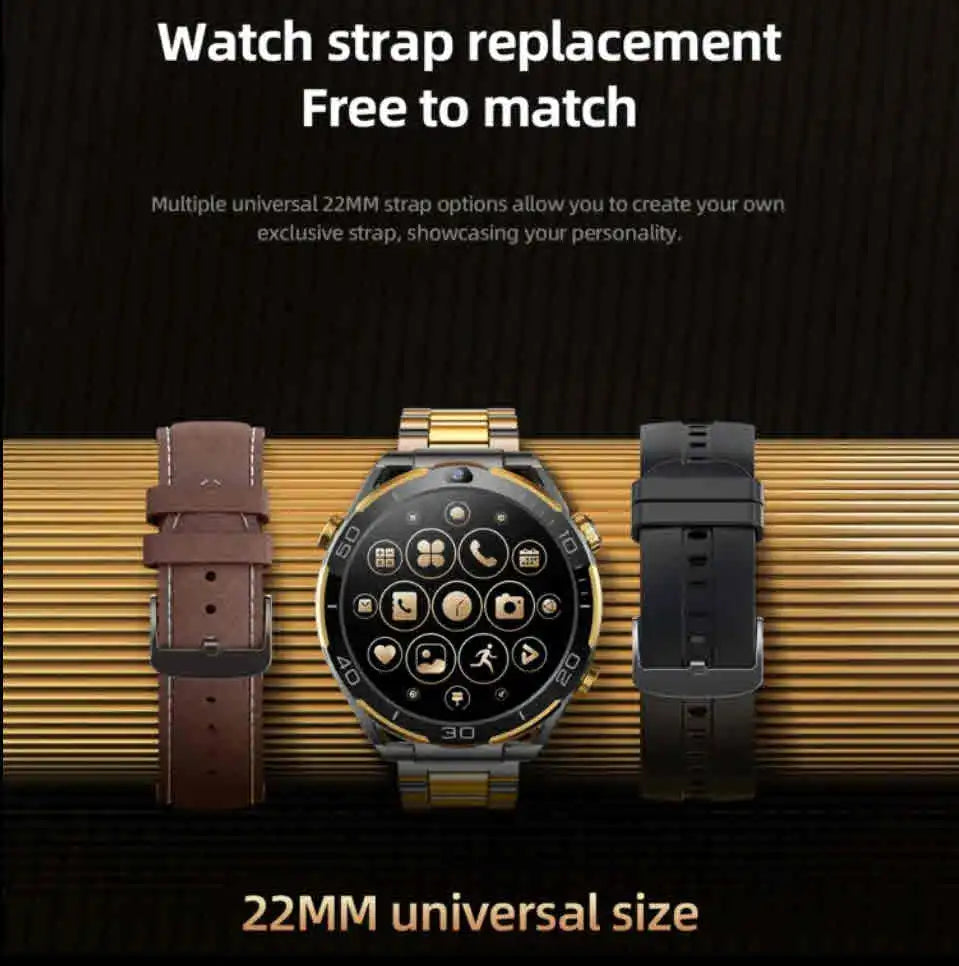 Montre connectée 4G Android 10 – 6 Go + 128 Go, processeur octa-core MTK6762, batterie 900 mAh et double caméra