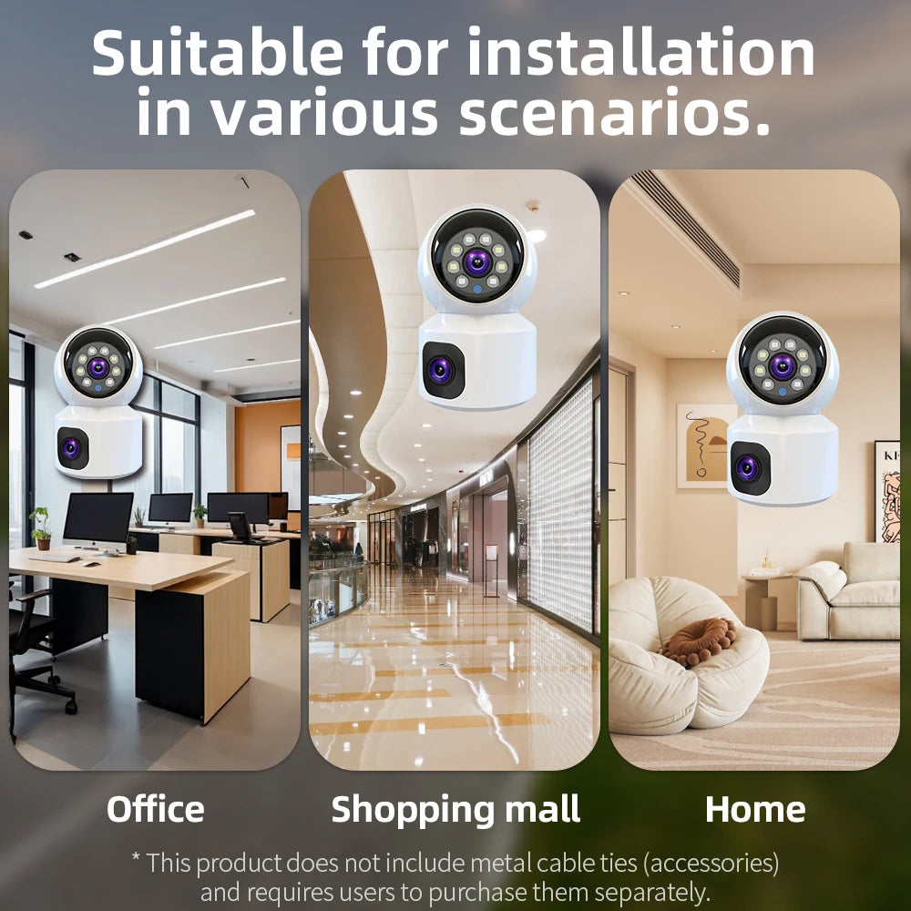 Caméra de Surveillance V380 WiFi | PTZ 360°, Microphone Intégré et Sécurité Intérieure pour Maison & Bébé