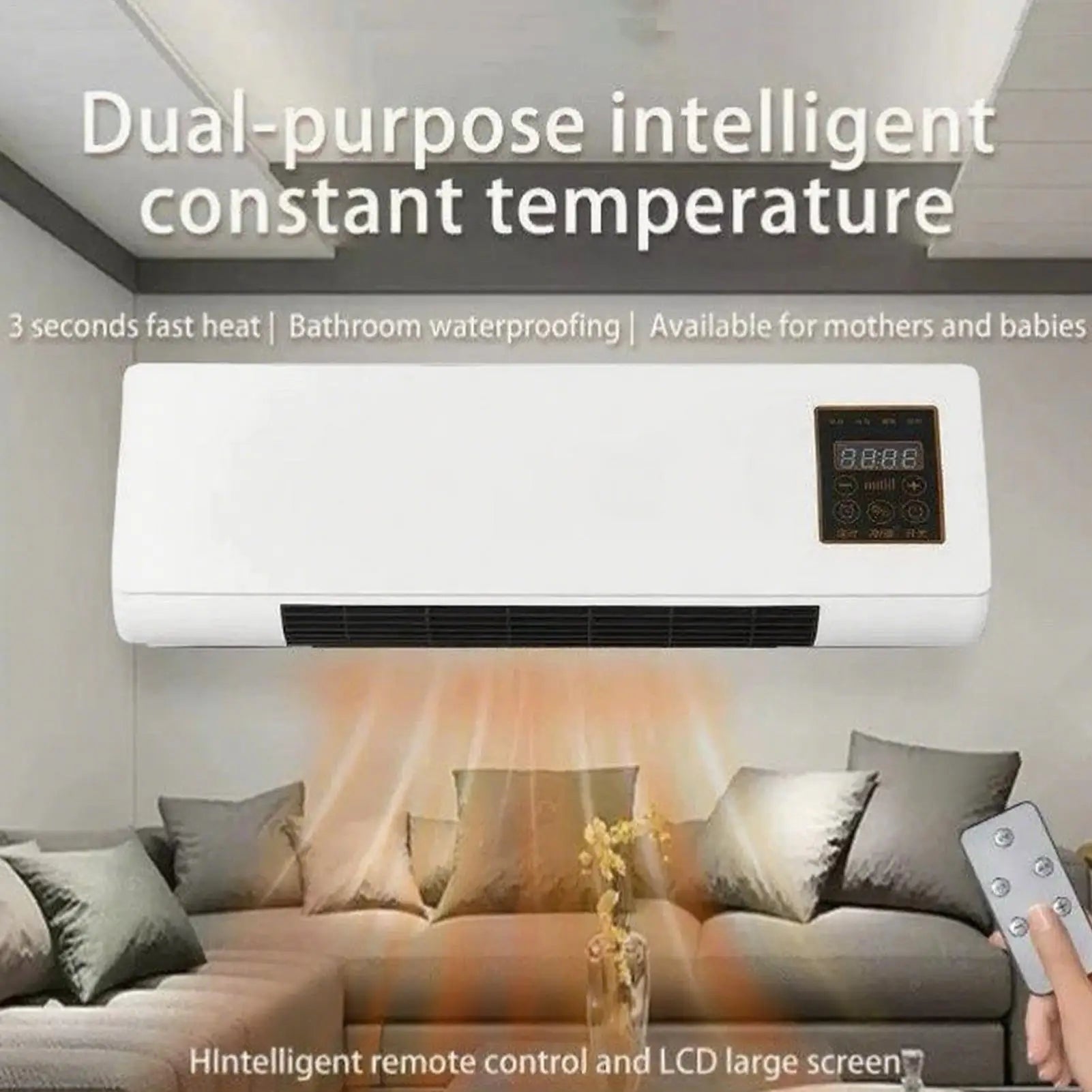 Ventilateur de climatisation portable blanc, certifié DEEE