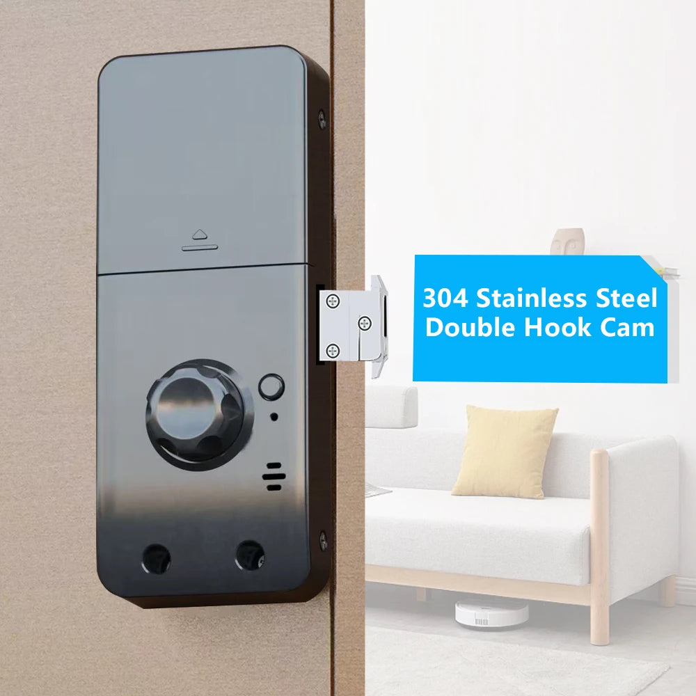 Serrure Intelligente RAYKUBE G18 pour Porte Vitre | Tuya, Empreinte Digitale, Carte et Mot de Passe
