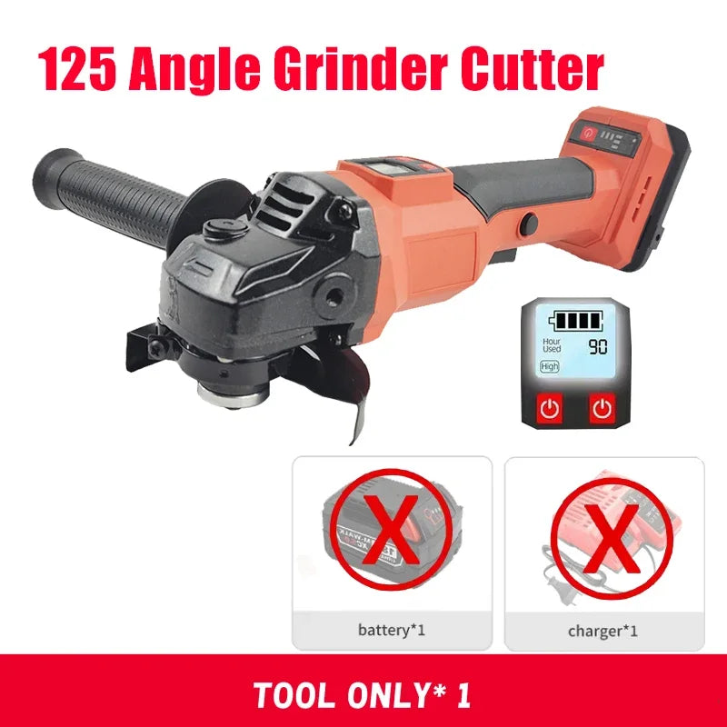 Meuleuse d'angle sans fil 4 pouces, batterie non incluse, usage industriel et bricolage