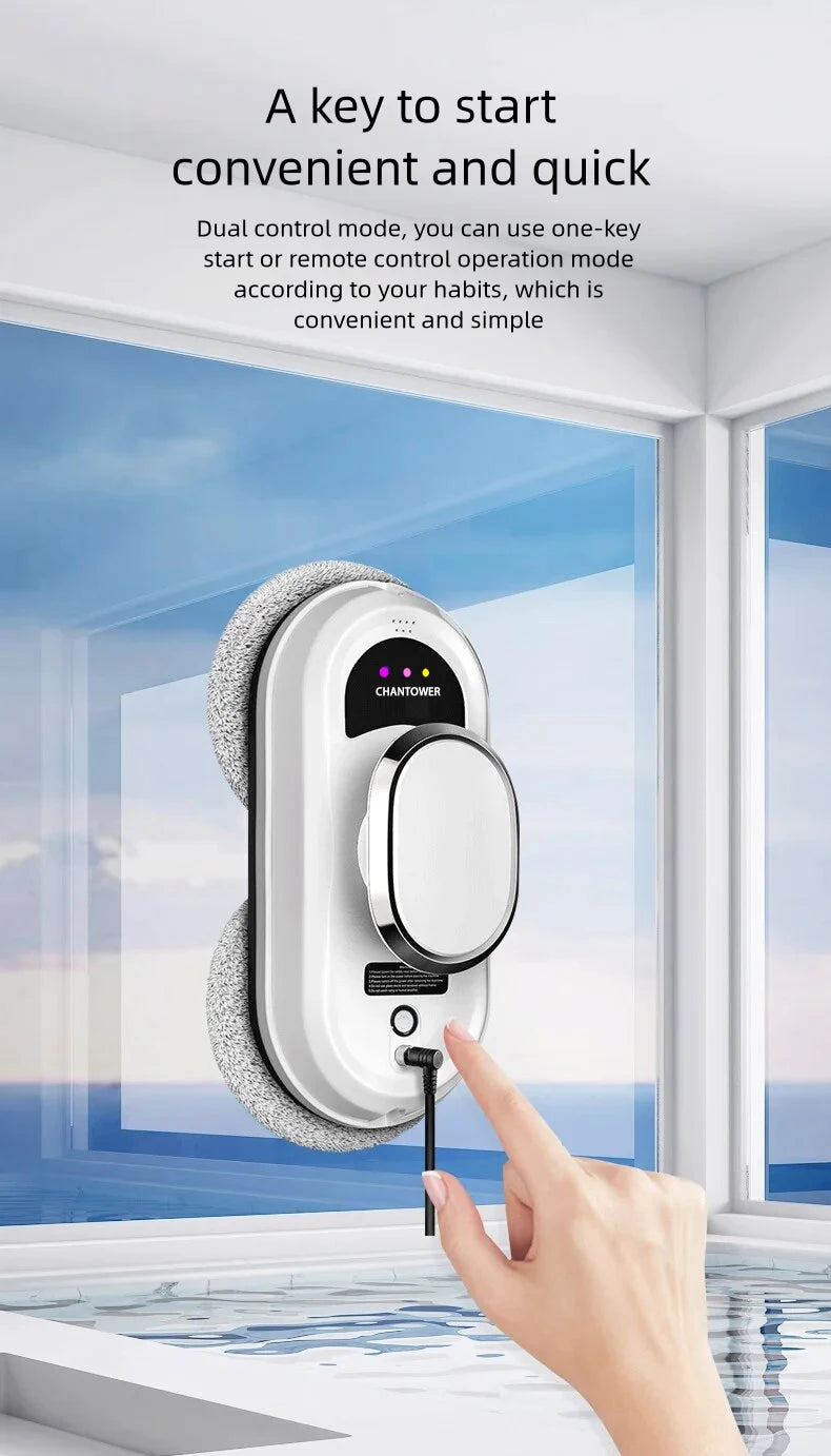 Robot nettoyeur de vitres intelligent, aspirateur robot, nettoyeur de vitres électrique, télécommande pour la maison
