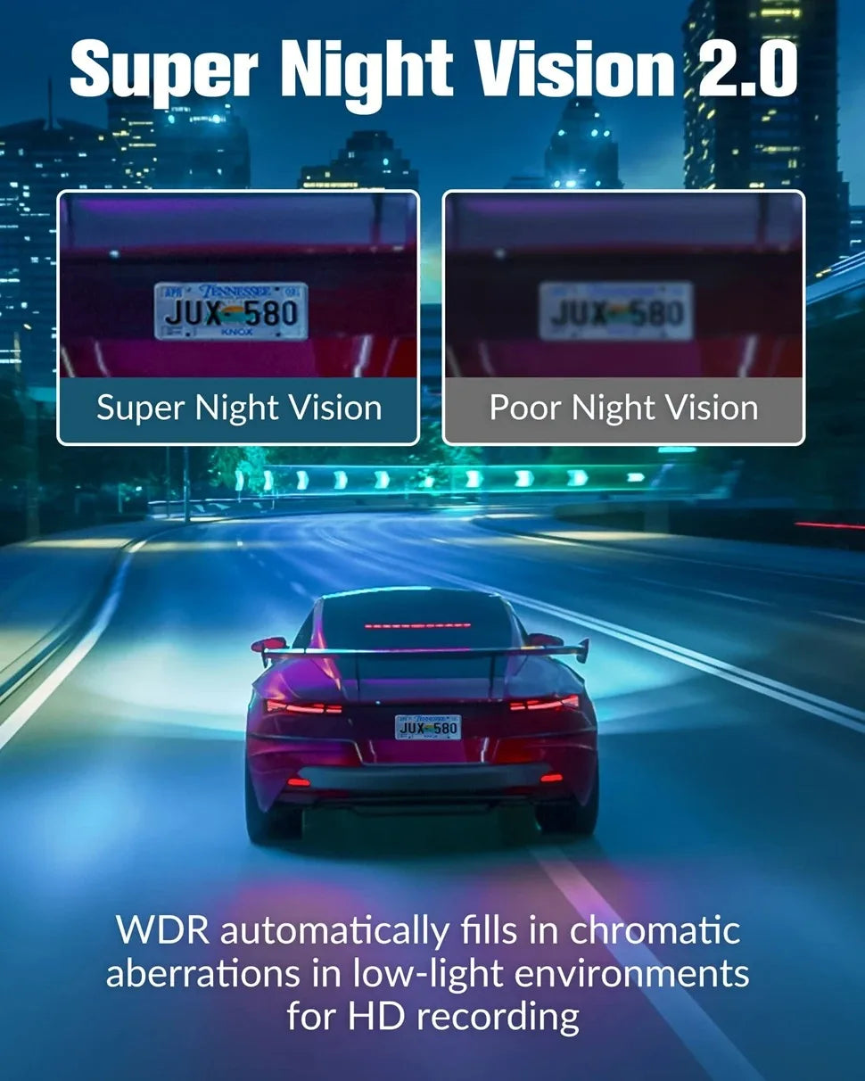 Caméra embarquée pour voiture, enregistreur vidéo HD 1080p, boîtier noir DVR à double objectif avec caméra de recul pour véhicule