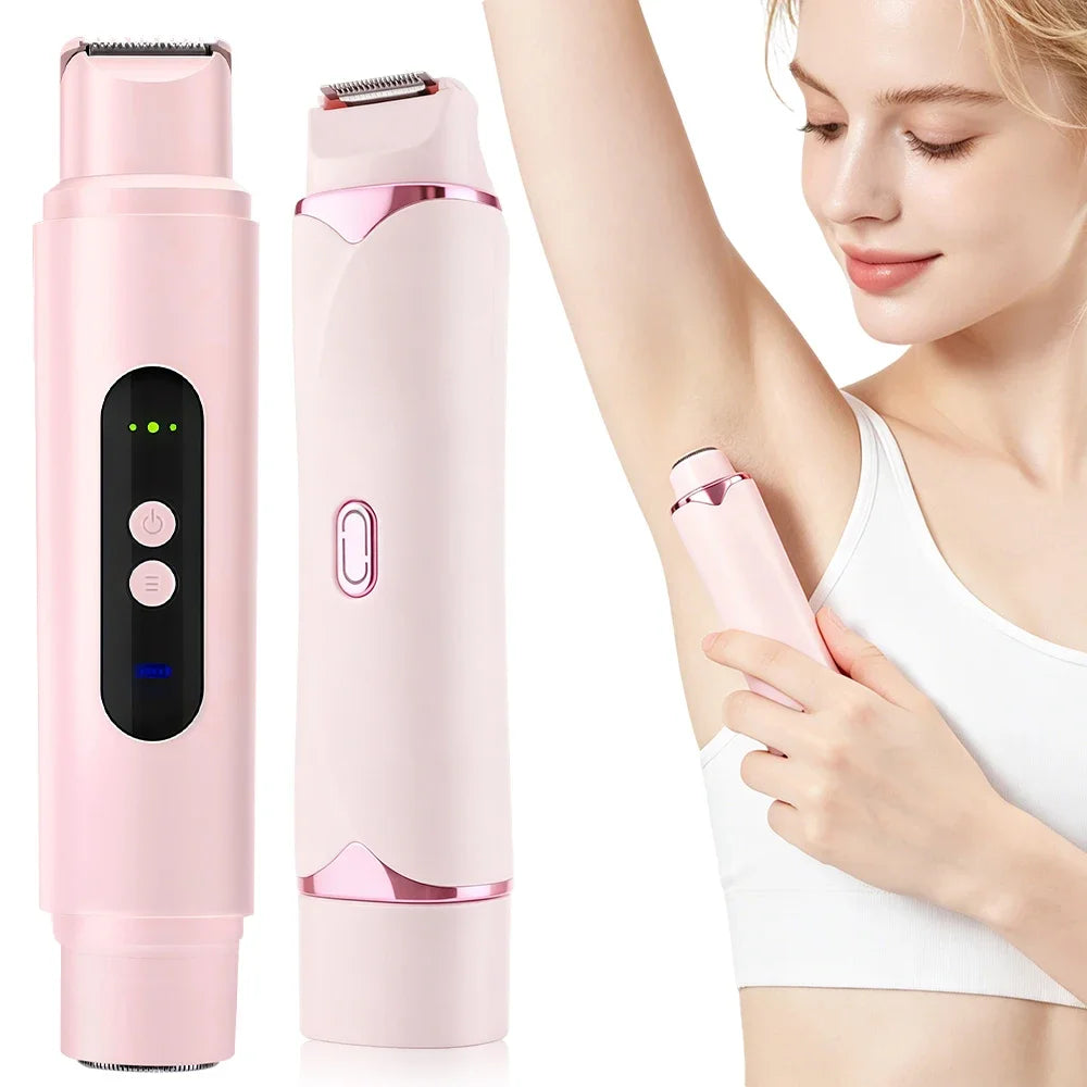 Épilateur AFDEAL, 2 têtes, sec/mouillé, rechargeable, certifié CE/RoHS, usage corps