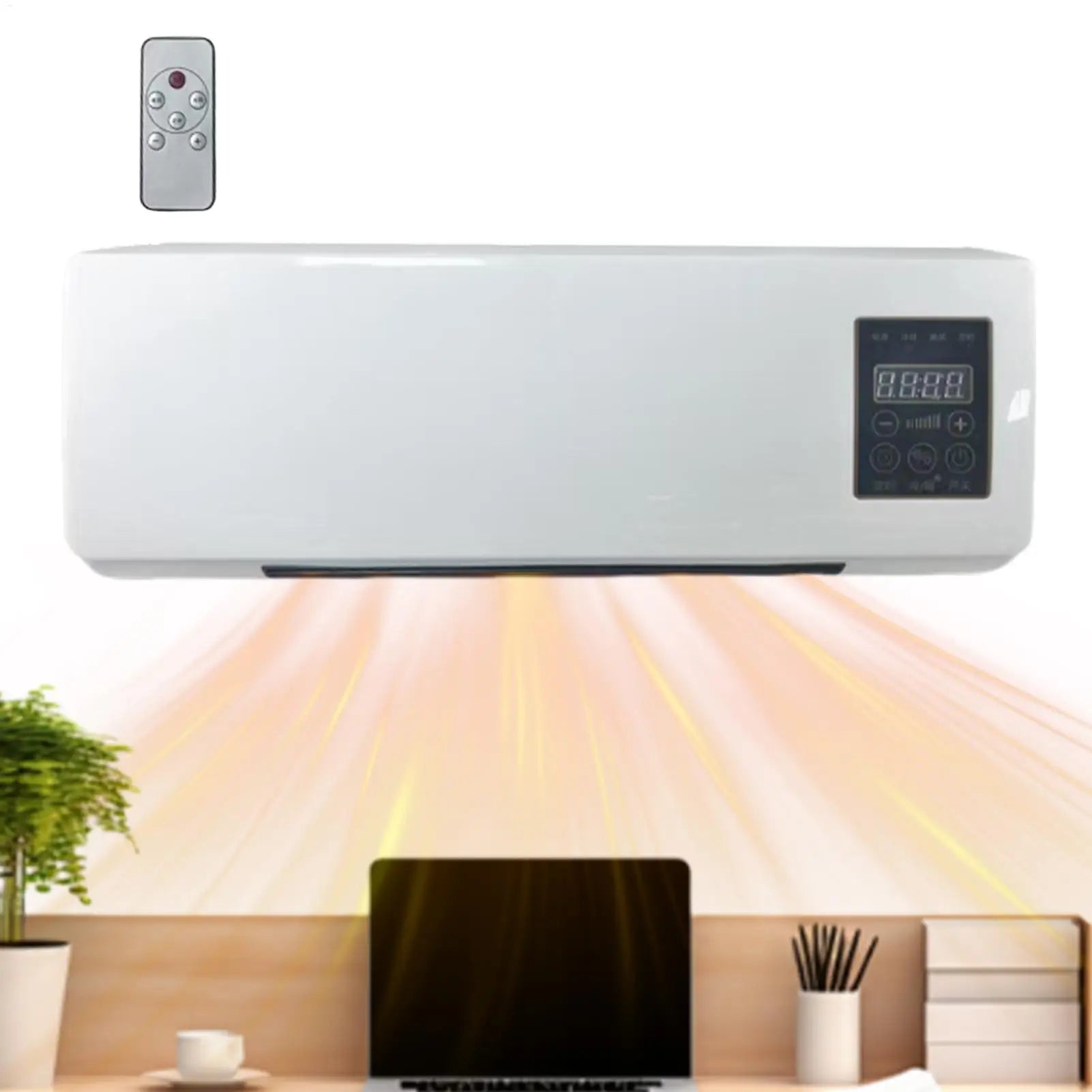 Ventilateur de climatisation portable blanc, certifié DEEE