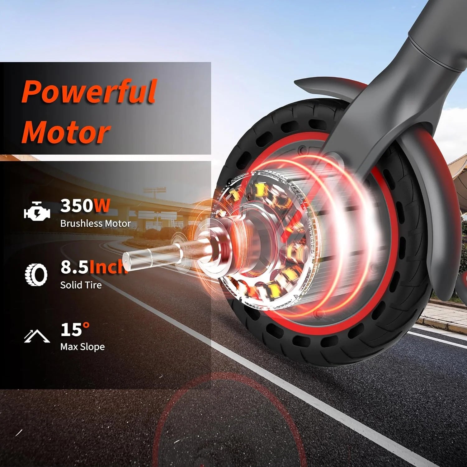 Trottinette électrique AOVOPRO ES80 350W, batterie 10,5 Ah, vitesse maximale de 30 km/h, contrôle via application intelligente, autonomie maximale de 34 km, pliable, pour adultes