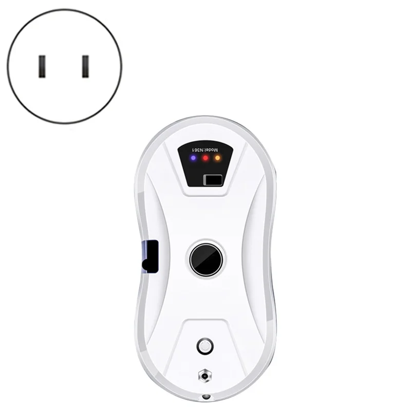Robot nettoyeur de vitres ABAC avec jet d'eau, ultra-fin, essuie-vitres à sec et à eau, prise américaine.