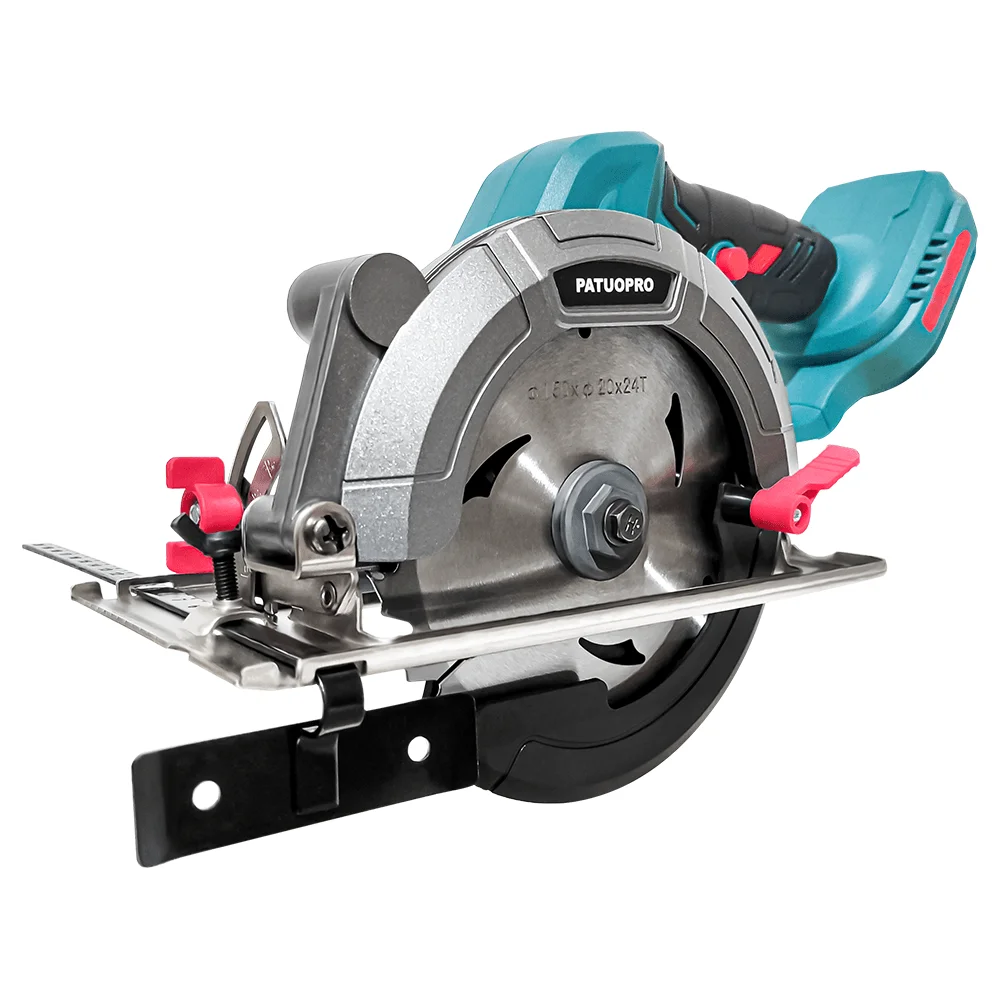 Scie électrique circulaire sans balais PATUOPRO 150 mm, scie électrique portative sans fil de 150 mm (6 pouces), machine à couper le bois pour batterie Makita 18 V