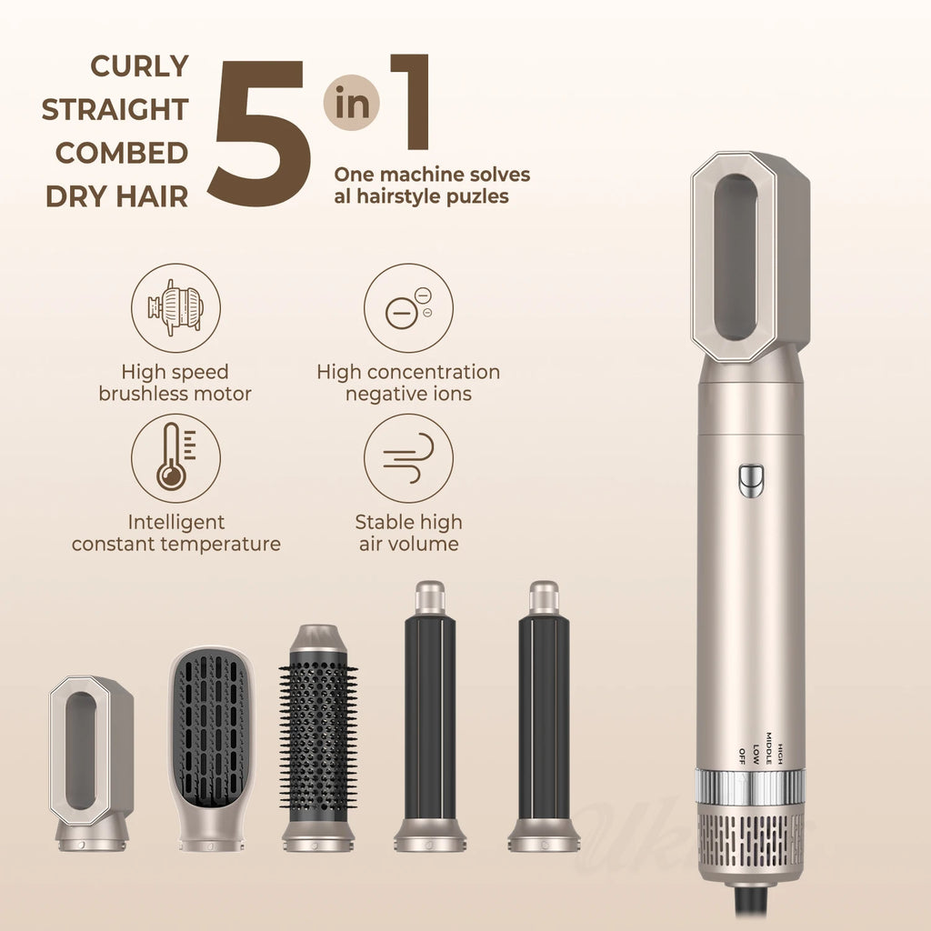 Sèche-cheveux UKLISS, certifié CE/FCC/UL, 100-240 V universel, ionique