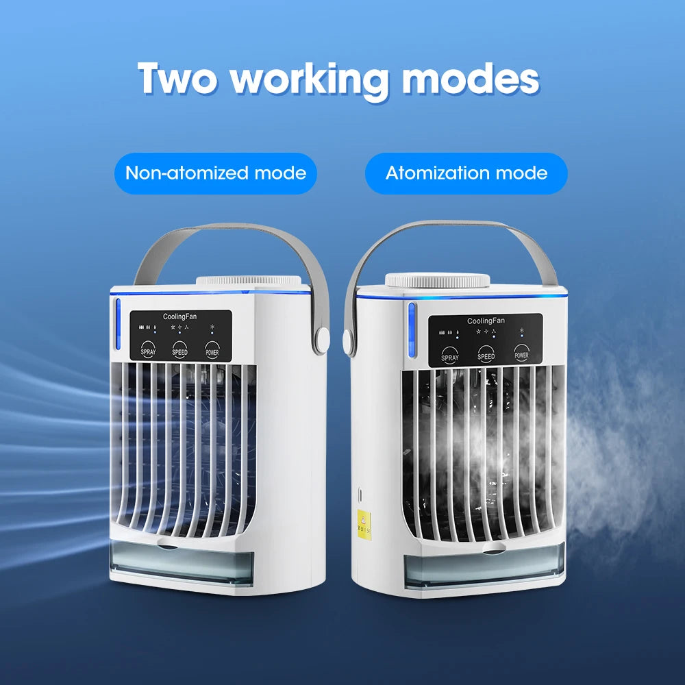 Rafraîchisseur d'Air Portable | Climatiseur Compact Rechargeable avec Brumisateur et Humidificateur