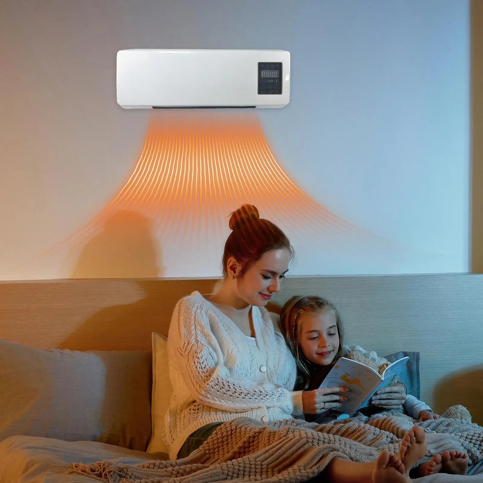 Ventilateur de climatisation portable blanc, certifié DEEE