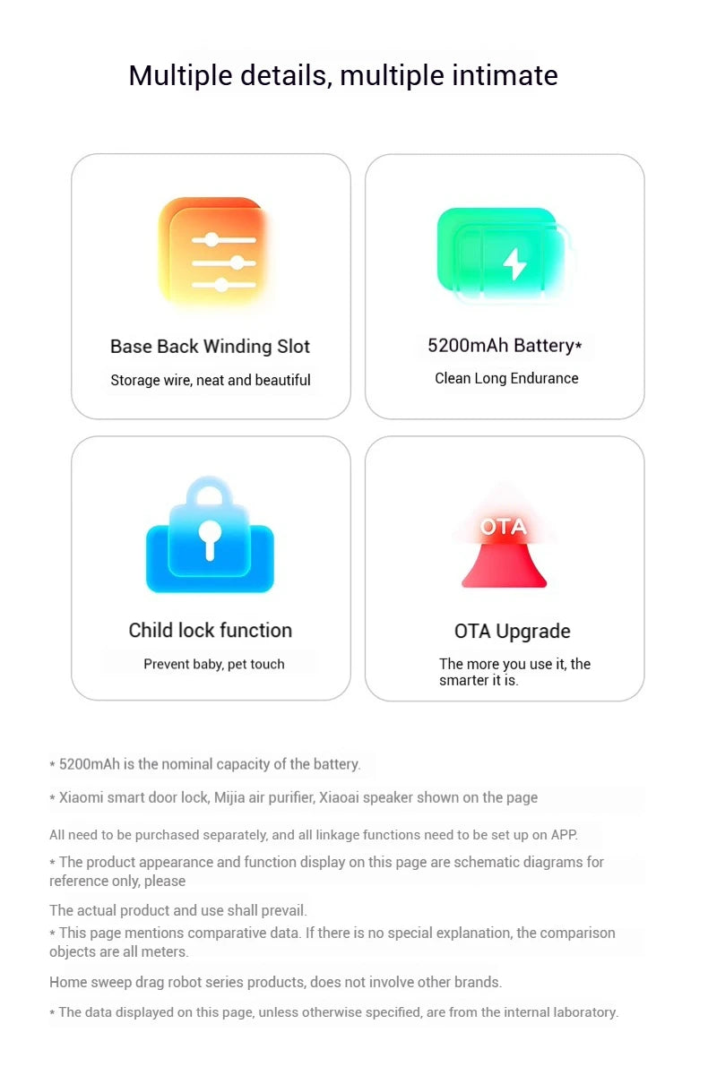 Robot aspirateur XIAOMI MIJIA H40 : nettoyage intelligent de la maison, balayage rotatif haute vitesse, aspiration cyclonique 10 000 Pa, laser LDS