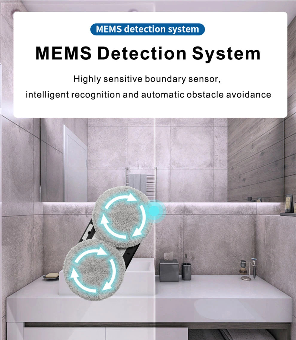 Robot nettoyeur de vitres Purerobo W-R4S : aspirateur robot ultra-fin à haute puissance d'aspiration pour le nettoyage des vitres de la maison