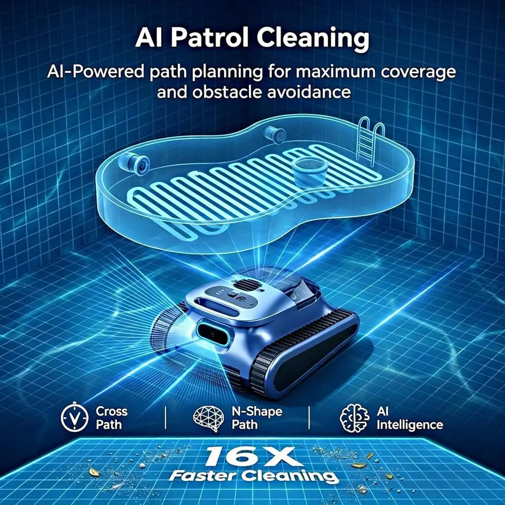 Robot nettoyeur de piscine sans fil rechargeable