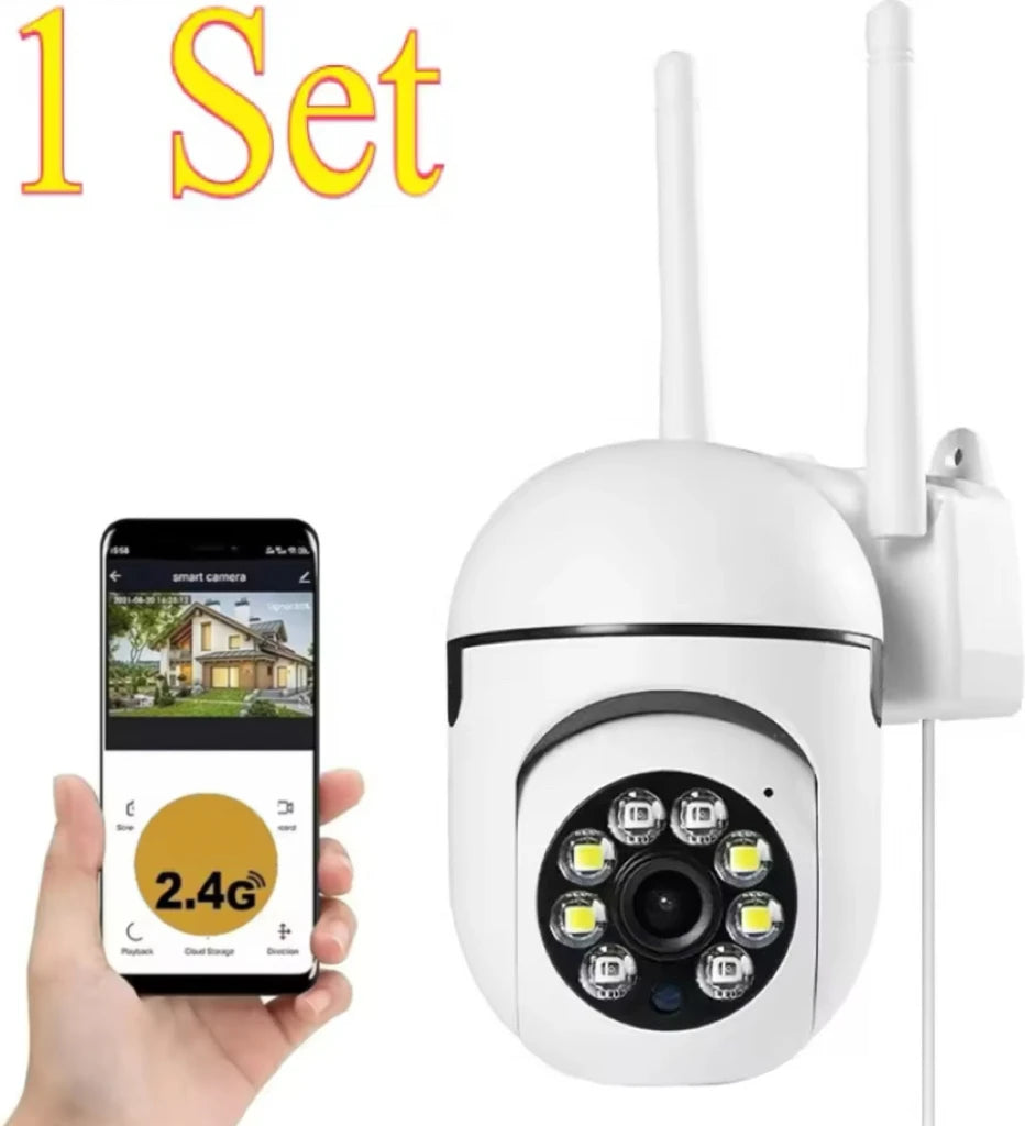 Caméra de surveillance IP Wi-Fi sans fil 8 MP avec zoom 4x, suivi audio bidirectionnel, vision nocturne couleur HD et caméra PTZ.