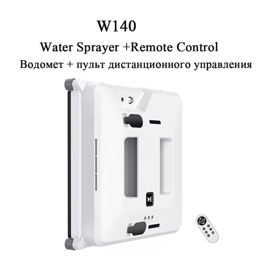 Robot lave-vitres à double jet d'eau avec télécommande, nettoyeur de vitres électrique pour fenêtres extérieures d'immeubles de grande hauteur, système anti-chute pour maison connectée